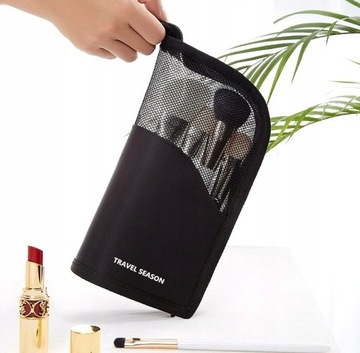 Дорожная косметичка CASE, кисти для макияжа, мелки, органайзер, черный