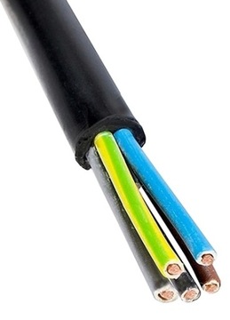 Kabel ziemny YKY 5x1,5 ŻO czarny CU drut 0.6/1 KV1