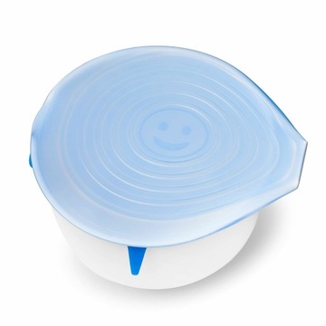 Многофункциональные СИЛИКОНОВЫЕ КРЫШКИ для кастрюль и мисок, СИНИЕ, 6 шт. Тадар