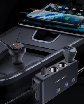 МОЩНЫЙ АВТОМОБИЛЬНЫЙ РАСПРЕДЕЛИТЕЛЬ 12–24 В с USB