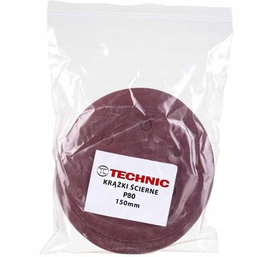 25шт наждачная бумага 150мм P80 диск на липучке для дрели-шлифовальной машины