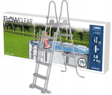 Drabinka basenowa Bestway 58332 4 stopnie 132 cm