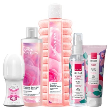 AVON ZESTAW 5 KOSMETYKÓW RÓŻA DLA NIEJ