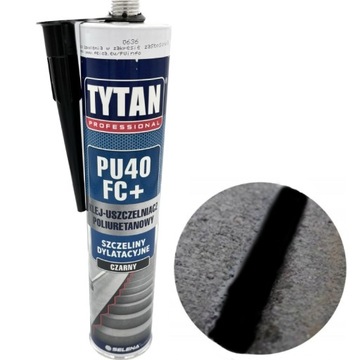 Uszczelniacz poliuretanowy TYTAN PU40 300ml CZARNY