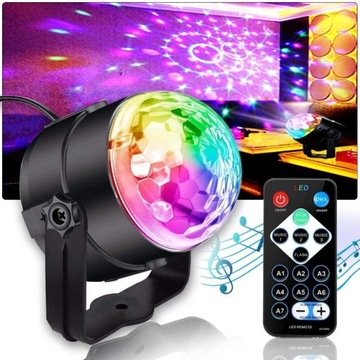 ПРОЕКТОР DISCO BALL, СВЕТОДИОДНЫЙ ОТРАЖАТЕЛЬ RGB DISCO BALL