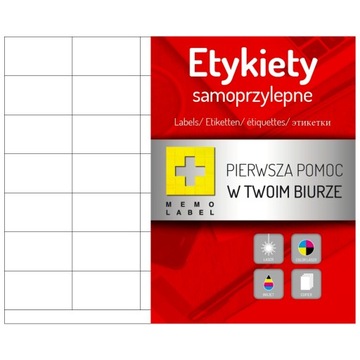 Etykiety samoprzylepne Dalpo 70x42,3 mm białe