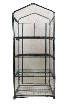 МИНИ-БАЛКОННАЯ ТЕПЛИЦА ТРАВЯНАЯ САДКА ДЛЯ ПОСЕВА 160x68x51 4 ПОЛКИ