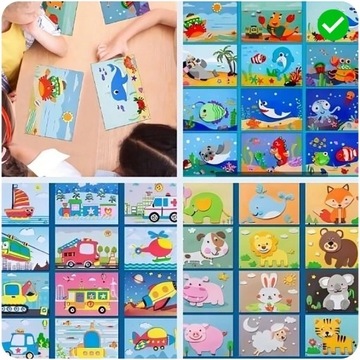 Наклейки-игрушки 3D-пазлы 12шт. Наклейки с живым океаном