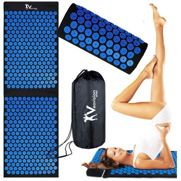 MATA ZDROWOTNA DO AKUPRESURY Z KOLCAMI 130x50cm XXL + PODUSZKA + POKROWIEC