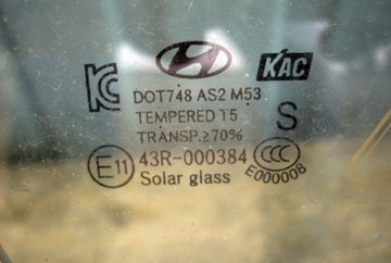 HYUNDAI I40 11-17 SKLO (OKNO) BOČNÍ PRAVÁ SPOLUJEZDCE