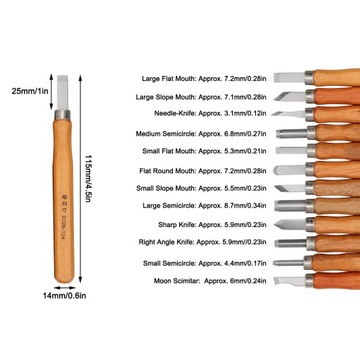 Нож для резки дерева, долото для резьбы по дереву.