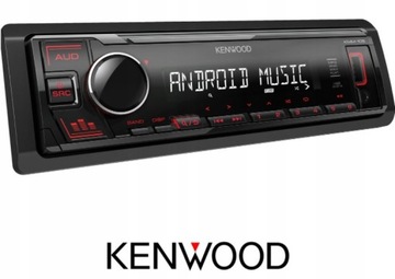 KENWOOD KMM-105RY RADIO MP3 AUX USB CZERWONY KOLOR