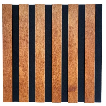 LAMELE na FILCU, DREWNIANE, panel 40x40, akustyczne, ścienne , MAHOŃ