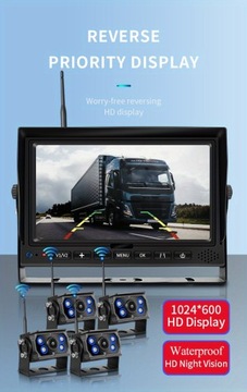 Цифровая беспроводная резервная камера, 7-дюймовый реверсивный монитор MDVR