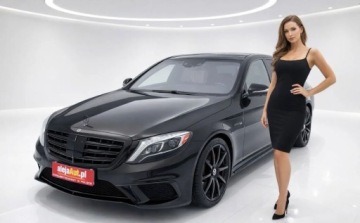 Mercedes Klasa S W222 Limuzyna wersja długa AMG S 63 AMG 585KM 2017 Mercedes-Benz Klasa S 4x4 S63 AMG 5.5 Benz 585 KM 2017r Bezwypadkowy Wa