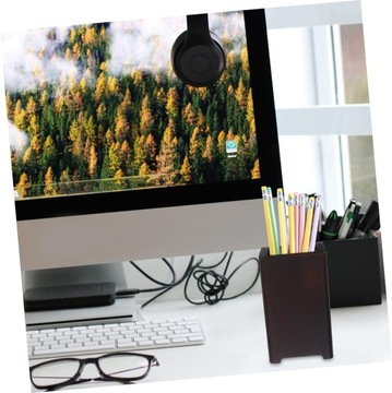 Удобный держатель для ручек из черного ореха Держатель для ручек большой емкости