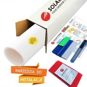 Folia Okienna Mleczna Matowa Okleina Biała Do Szyb Cała Rolka 46m2