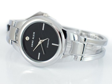 Zegarek Damski Anne Klein z diamentem AK/2629BKSV