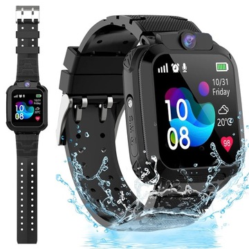 INTELIGENTNY ZEGAREK NA TELEFON CZARNY BT IP68 LBS