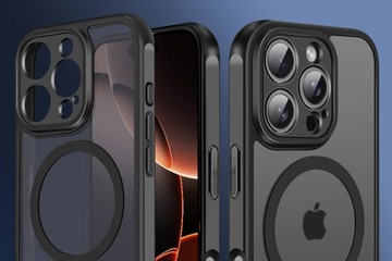 Чехол для iPhone 16 PRO + ПОЛНОЕ СТЕКЛО 5D для MagSafe УСИЛЕННЫЙ МАТОВЫЙ КЕЙС НА 360°