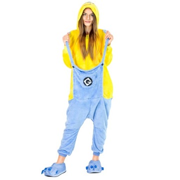 КИГУРУМИ КОМБИНЕЗНЫЙ КОСТЮМ ЦЕЛЬНАЯ ТЕПЛАЯ ПИЖАМА СПОРТИВНЫЙ КОСТЮМ МИННИОН L