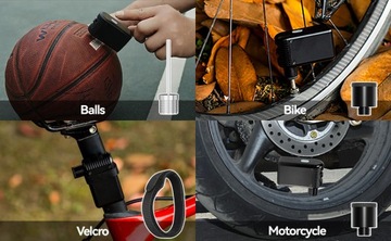 Электрический насос Электрический мини-велосипедный насос 100 Psi, черный
