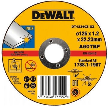 Tarcze do cięcia stali DeWalt 125x1,2 DT42340Z-QZ