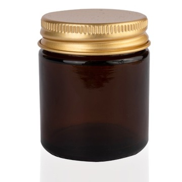 Słoik szklany brązowy 60ml z nakrętką ALU x100
