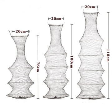РЫБОЛОВНАЯ СЕТЬ САДЗЫК 6 КОЛЬЦЕВ В ЧЕХОЛЕ 118см