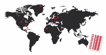 Наклейки на стену Наклейки с картой мира