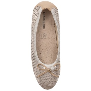 Baleriny T.Sokolski GS W23-58 Beige skóra beż r.38