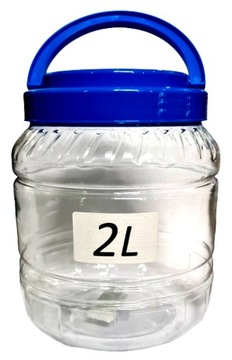 SŁOIK PLASTIKOWY 2L ATEST ZAKRĘCANY NIETŁUKĄCY