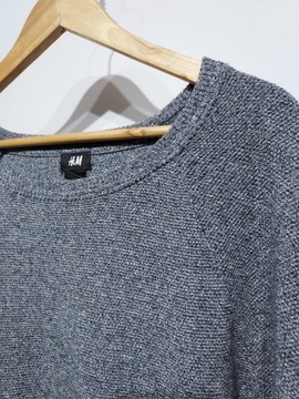 H&M sweter melanż 45% bawełna XL