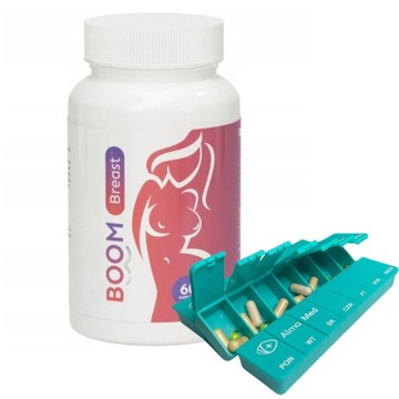 Boom Breast naturalne powiększenie piersi PLT Fitoestrogeny 60 tab + GRATIS