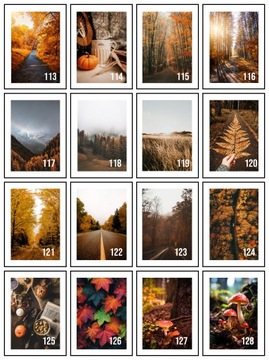 Plakat 30x40 Jesień Jesienne DUŻO WZORÓW plakaty dekoracja do salonu pokoju