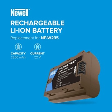 Сменный аккумулятор Newell NP-W235 USB-C для Fuji