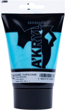FARBA AKRYLOWA A'KRYL RENESANS 100ML 62 TURKUS PERŁOWY