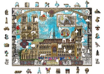 Puzzle Drewniane Notre Dame 1000 +10 ementów