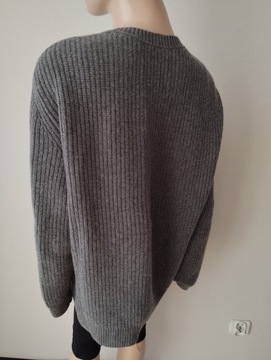 ЗАКРЫТЫЙ стильный шерстяной свитер оверсайз XL