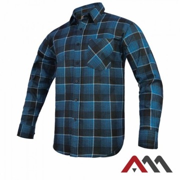 Koszula flanelowa w kratę Modar Blue niebieska '45