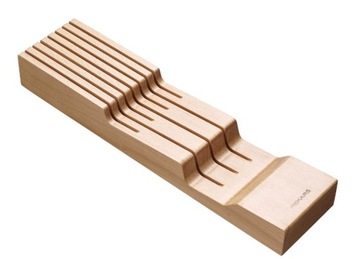 Drewniany blok organizer na noże szuflady FISKARS