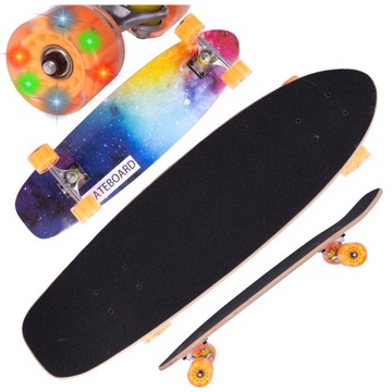 СКЕЙТБОРД РЫБНАЯ ДОСКА LED СВЕТЯЩИЕСЯ КОЛЕСА LED RGB РЫБНАЯ ДОСКА ДЛЯ ДЕТЕЙ 71 СМ