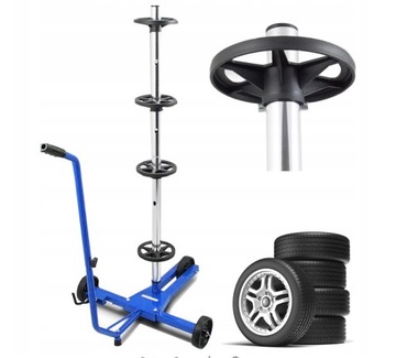 Мобильная подставка для колес шин сплошной мастерской