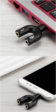 МИНИ-ДЖЕК AUX РАЗДЕЛИТЕЛЬ МИКРОФОН НАУШНИКИ