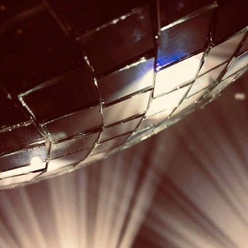 Zestaw Kula LUSTRZANA 30cm różowa dyskotekowa z napędem sieciowym