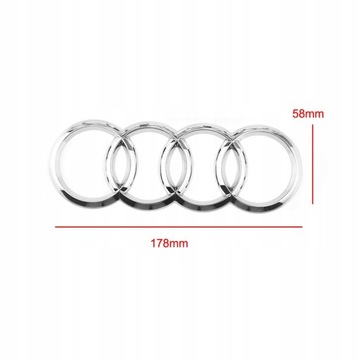 ZNAK LOGO ZNAKY VÍKO KUFRU ZADNÍ AUDI TT 178*58MM