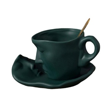 Kubek do kawy Ceramiczny kubek do kawy kuchenny mleczny Zielony