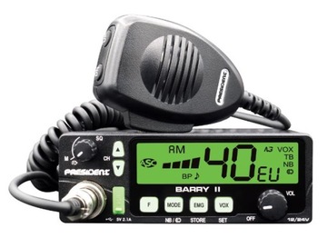 РАДИО CB PRESIDENT BARRY II ASC 12/24 В 7 цветов VOX