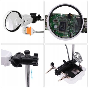 ТРЕТЬЯ РУКА ПОДСТАВКА ДЛЯ ПАЯЛЬНИКА СВЕТОДИОДНАЯ УВЕЛИЧЕНИЕ RT0179