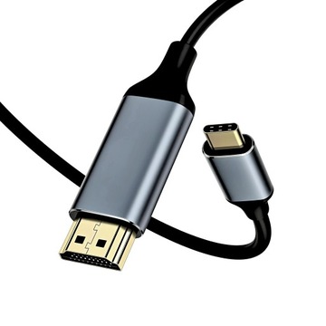 Kabel USB C do HDMI ADAPTER PRZEJŚCIÓWKA TYP C 3.1 FULL HD 4K UHD 1,8M